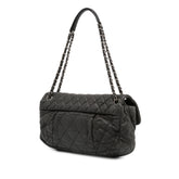 Large Iridescent Quilted Calfskin Coco Pleats Flap